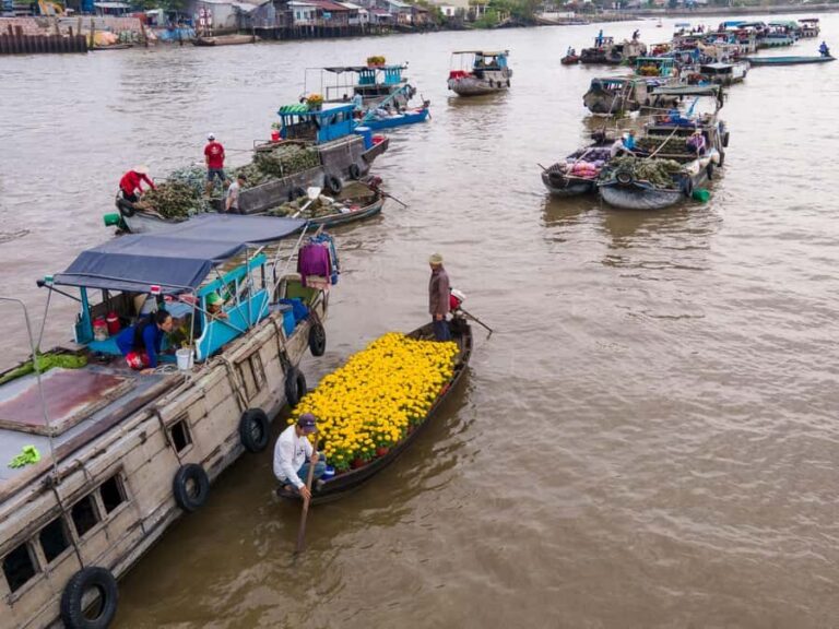 Can Tho: A Real Mekong Tour, Floating Market, Cacao & Life's - River breakfast: pho on the water, plus fruit and water