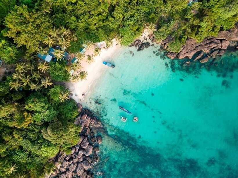 Phu Quoc: 3-Island Tour & Cruise with Lunch & Water Sports - Hon May Rut Ngoai: your best shot for sun, swim, and paddleboard time